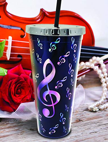 Spoontiques Music Foil Cup with Straw