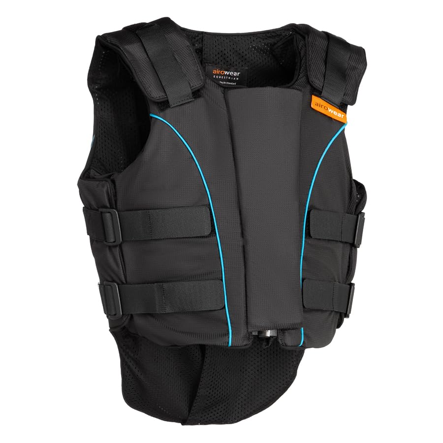 Airowear - Outlyne II - Kids Padded Body Protector - Black - For Girls and Boys - Unrivalled Movement & Comfort - Horse Riding Body Protector - Equestrian Protective Gear