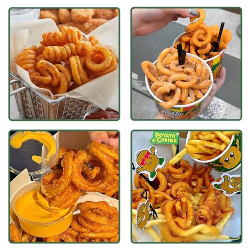 Máquina corta papas espiral de acero inoxidable automática miniatura 2
