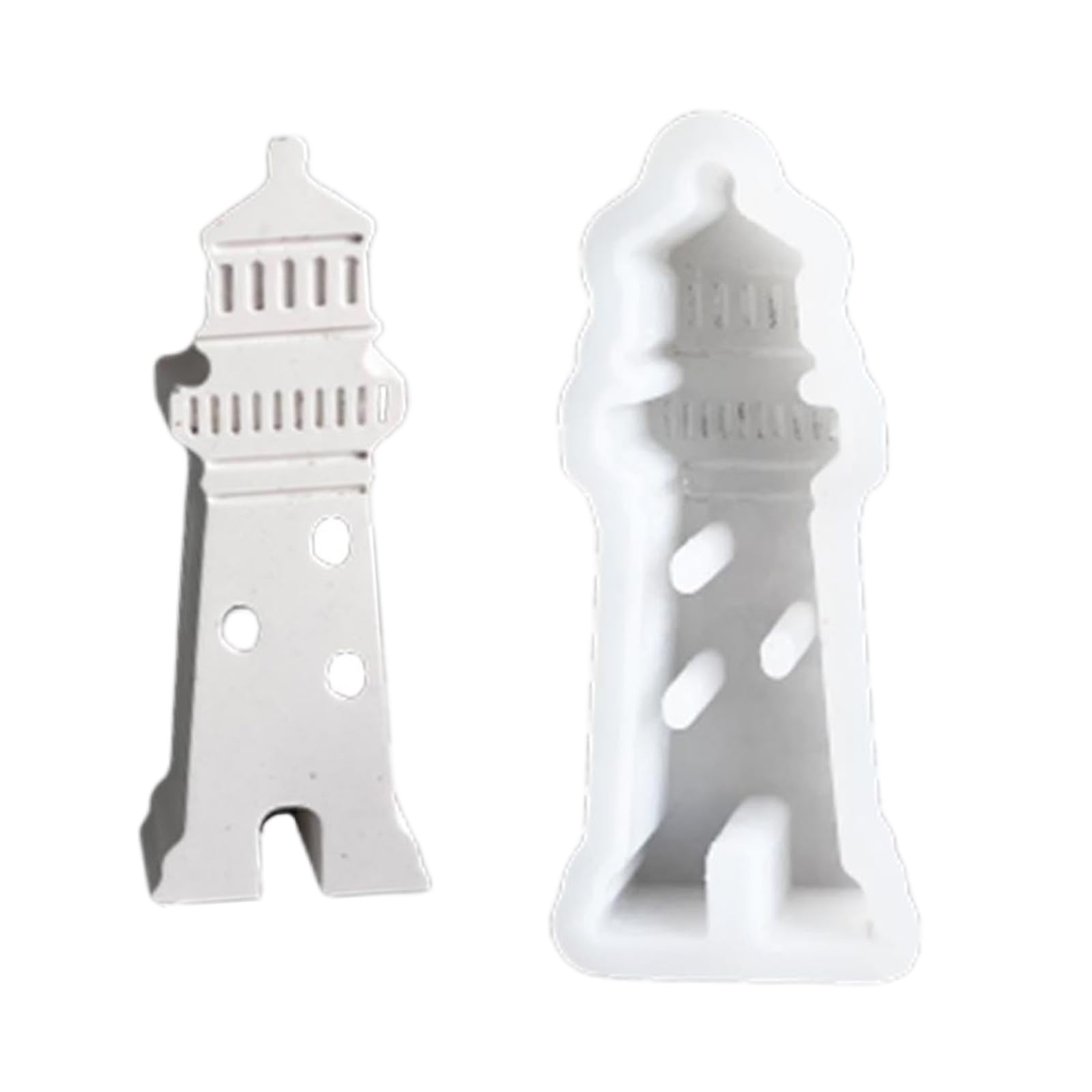 XuQiZZpp Reusable Lighthouse Silicones Casting Mold For Resins Crafts Home Decoration Candle Soap Making DIYer Crafts Projects