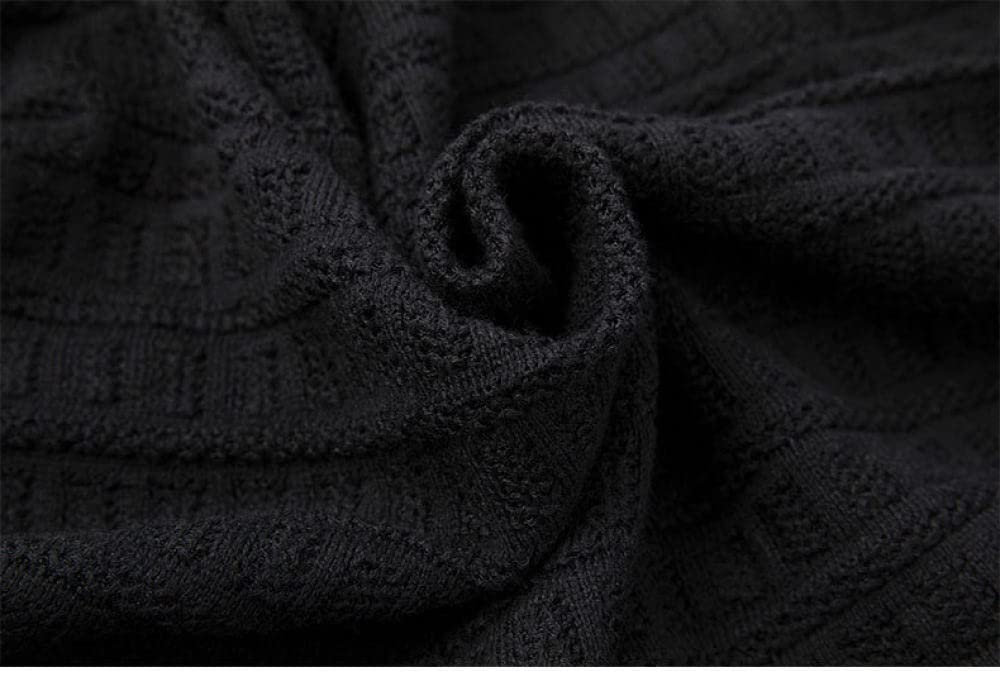 Röcke,Damen Midirock Schwarz Elastische Hohe Taille Wolle Gestrickter Jacquard Faltenrock Herbst Schlank A-Linie Swing Geraffte Elegante Lange Röcke Für Mädchen Damen,L
