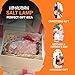 ZKTRADING Himalayan Salt Lamp 5 Inch, 3-4 lbs with Wooden Base - Hand Carved Pink Light - Dimmable Cord & Bulb, Ideal Gift Night Lamp for Bedroom, Office, Living Room