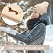 Geyoga Warme Weiche Wintermütze Winter Beanie Mütze Strickmütze mit Stickerei Kalte Mütze mit Hundestickerei Geschenk Strickmütze für Hundebesitzer(Beige,Einfacher Dackel)