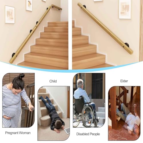 Garde-corps en bois massif durable de 3 m au design moderne architectural