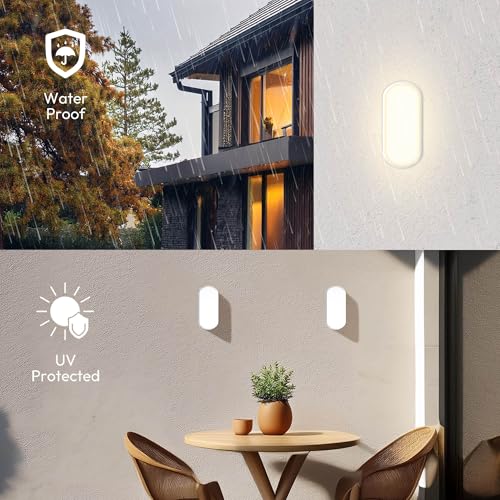Image of INVENTAA ORA 20W Outdoor Lights Waterproof for Wall Light (2 Pack) Balcony Lights for Wall Out Door Lighting | Bulkhead Light Outdoor Wall Waterproof Light for Outdoor Wall Lamp Led (Warm White)
