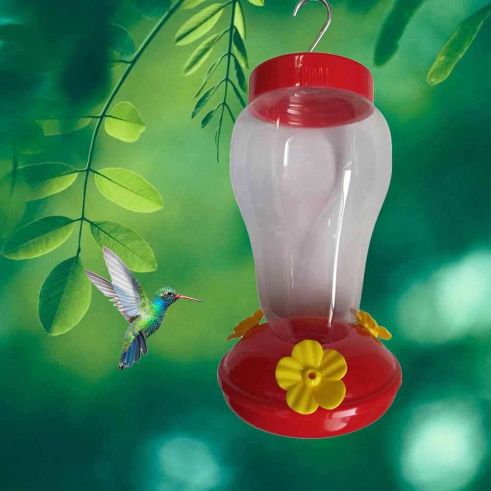 Mangeoire à Colibris Suspendue - 3 Ports, Réservoir Transparent, Crochet Fer | Pour Jardin, Balcon, Attirer Les Oiseaux - 9