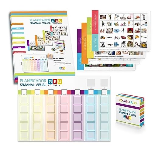 Pictogramas Autismo Español | Panel Rutinas | Pictogramas Rutinas Niños Español | Planificador Visual Editorial GEU Stitch (Semanal (español))