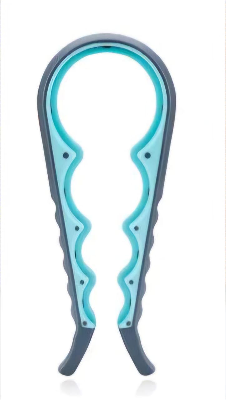 4-in-1 Jar and Bottle Opener, 17-Inch Kitchen Tool with Non-Slip Grip, Ergonomic Easy-Grip Kitchen Tool for Cans and Bottles (Turquoise)