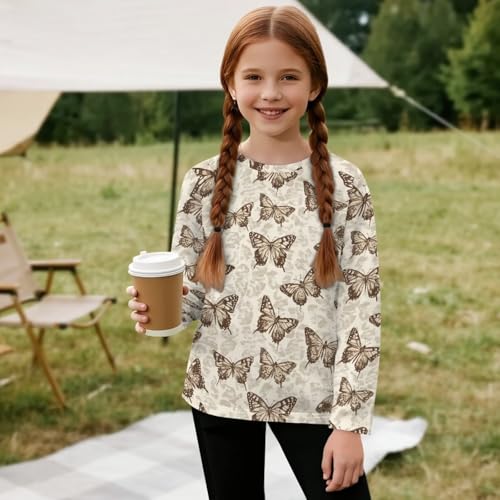 Image of Uourmeti Girls Graphic Tees Long Sleeve T Shirts for Teens Casual Tshirts Junior Sportswear Fall Tops