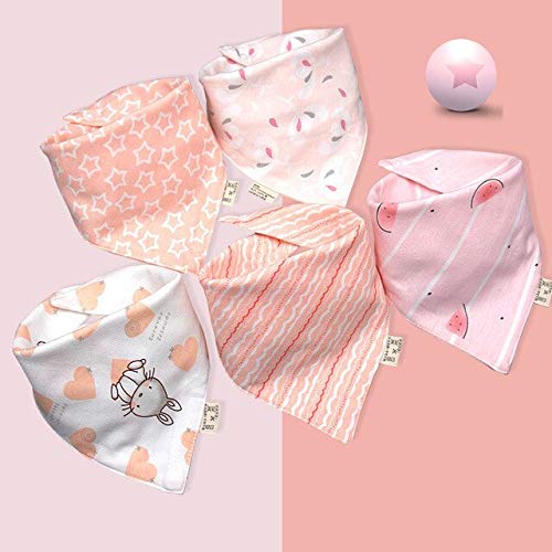 Buy 5 Pieces/lot Print Saliva Towel Baby Boys Girls Feeding Apron Baby