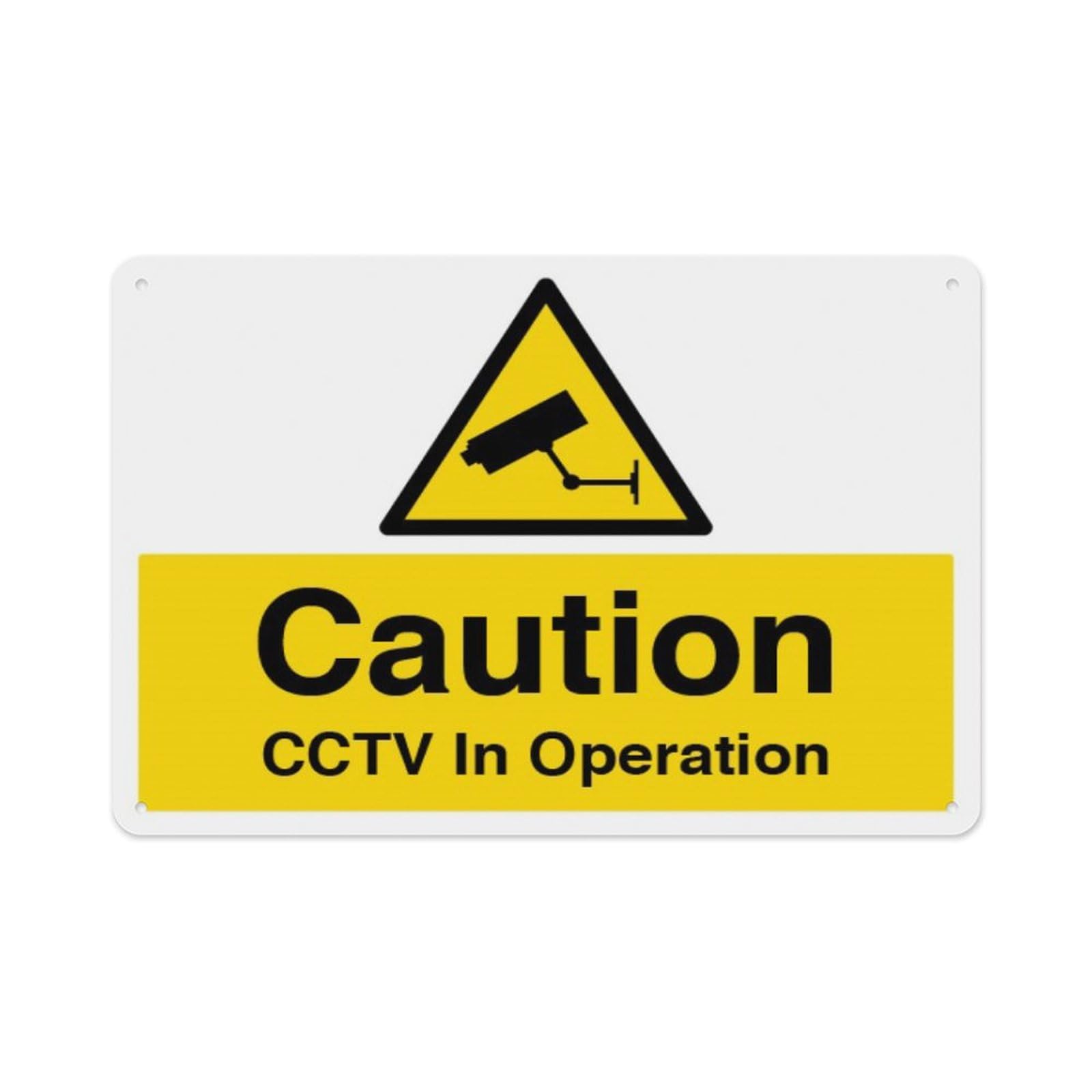 peiyeety Caution Cctv In Operation Aluminum Tin Warning Signs For Home Outdoor Garden 12X16 Inches