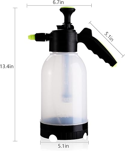 Miniatura 2 de Suwimut Paquete de 2 pulverizadores de mano de 0.5 galones para jardín, pulverizadores de agua a presión, pulverizador manual multiusos para césped,