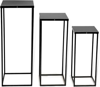 Gdrasuya10 3Pcs Wedding Flower Stand, Plant Stand Metal Wedding Plant Shelf Rack Flower Pot Display Holder for Wedding Decoration