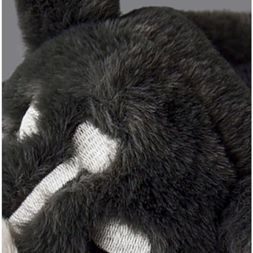 Husky Fleece Animal Cozy House Slippers Indoor Outdoor Funny Cute Slippers for Women and Kids (Two Styles to Choose)(44-45, Black)2