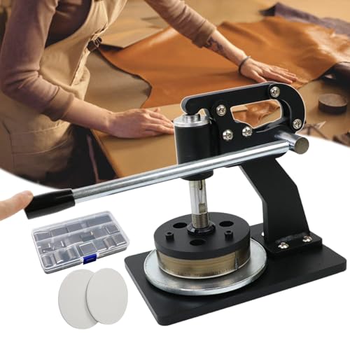 Presse manuelle ronde - Surface de 100 cm² - Profondeur de coupe réglable de 0 à 10 mm - Idéal pour l'échantillonnage de divers matériaux dont le film, le papier et le cuir - Livré avec 2 tampons