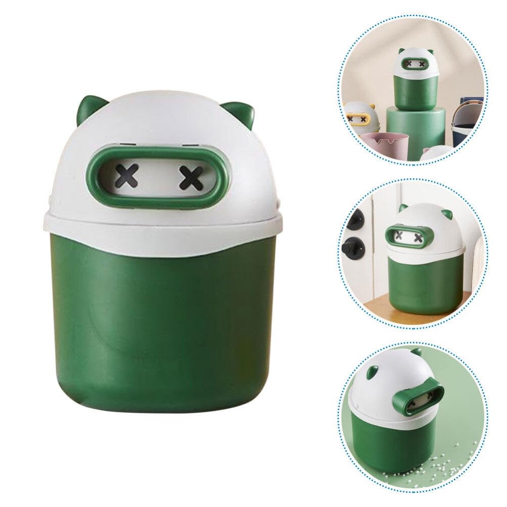 Poubelle Panda DEARMAMY 10L - Corbeille Décorative Avec Couvercle | Pour Chambre, Bureau Ou Cuisine | Design Mignon