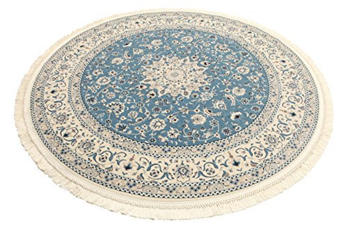 RugVista, Nain Emilia, Teppich, Mittelflor, ∅ 200 cm, Rund, Oeko-Tex Standard 100, Polyester, Flur, Schlafzimmer, Küche… – Bild 4