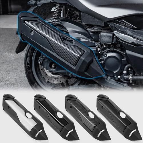 WOOGA Motorrad Auspuff Rohr Hitzeschild Abdeckung Schutz passend für HO&N&DA Forza 350 /NSS 350 Forza350 /NSS350 Zubehör 2021-2025 (Kohlefaser-Look)