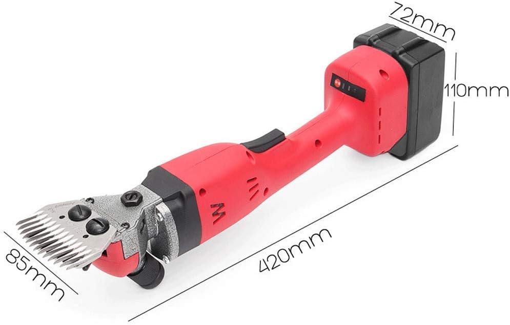 Generic Brushless Electric Sheep Shears 280W Wool Scissors Professional Cordless Animal Clippers Rechargeable 4000 Mah Lithium Battery Sheep Shearing Machine for Shearing Horse Cattl