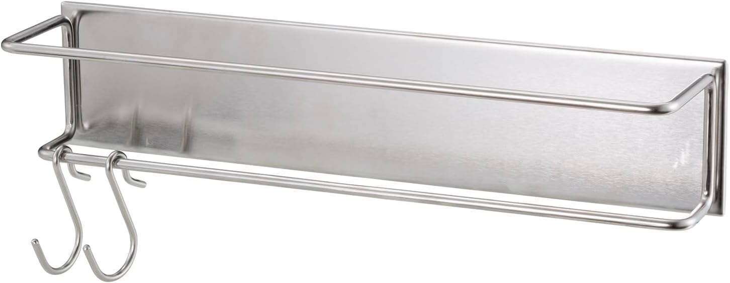 CB Japan Magnetic Towel Hanger, Dish Towel Rack, Kitchen, Wall Mounted, Stainless Steel, with S Hook, Load Capacity 3.3 lbs (1.5 kg), Atomico