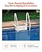 VEVOR Swimming Pool Ladder, 4-Step Double Handrails Stairs with Non-Slip Heavy Duty Steps, Max Load Capacity 400 lbs, for 48-54 in Inground & Above-Ground Pools of Any Decking Surface, Milk White