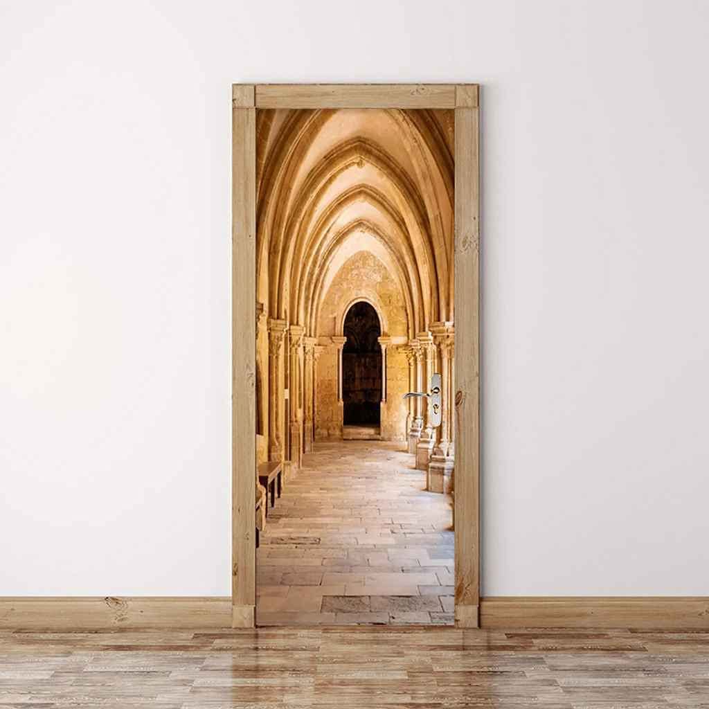 Adesivi Murali 3D Per Porte E Scale 77x200 Cm | Removibili In PVC Autoadesivo | Decorazione Casa Con Motivi Artistici