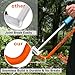 NeJesZoe Ergonomic Trimmer Grip for Weed Wackers Extension Handle, String Trimmer Handle Lawn Trimmer Handle Grip with Bracket Clamp for String Trimmer, Lawn Care, Landscaping (Orange Black)