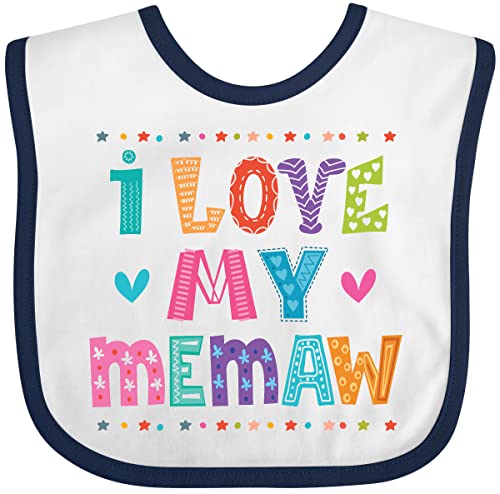 inktastic I Love My Memaw Gift for Granddaughter Baby Bib