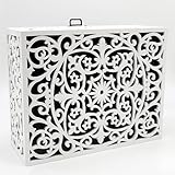 Doorbell Chime Cover Box Cover Only -Chime Cover Traditional Design | Decorative Wooden Cover Only for Horizontal Chimes (White)