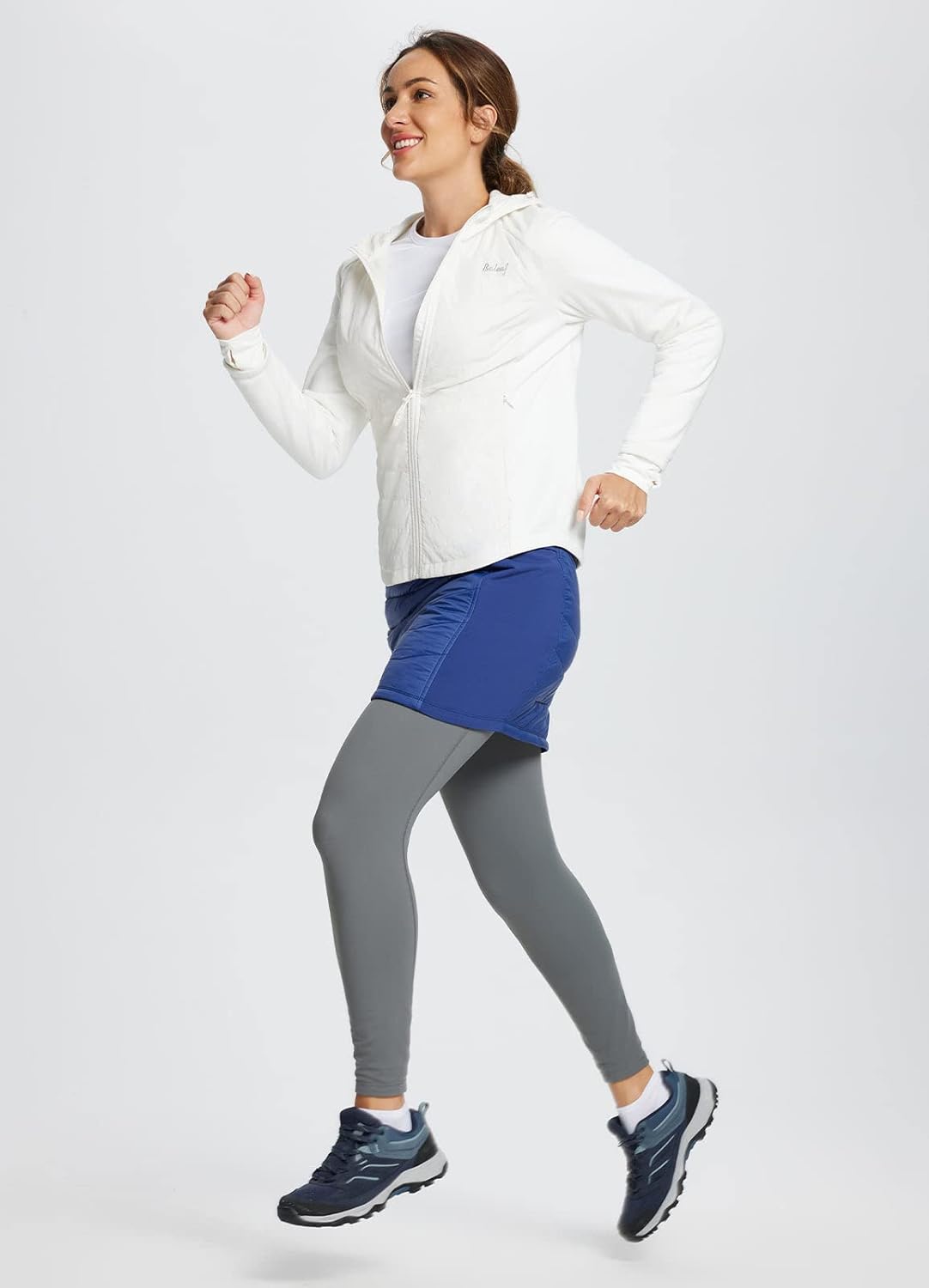 baleaf Women's 17" Puffer Quilted Skirt Lightweight Insulated Warm Snow Skirts Hiking Running Golf Outdoors