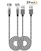 COCOFU Micro USB Cable, 10FT (2Pack) Extra Long Nylon Braided Universal Micro USB Charger High Speed Sync&Charge Cord Wire for Android, Samsung, HTC, Motorola,LG,Tablet and More (Black+Gray)