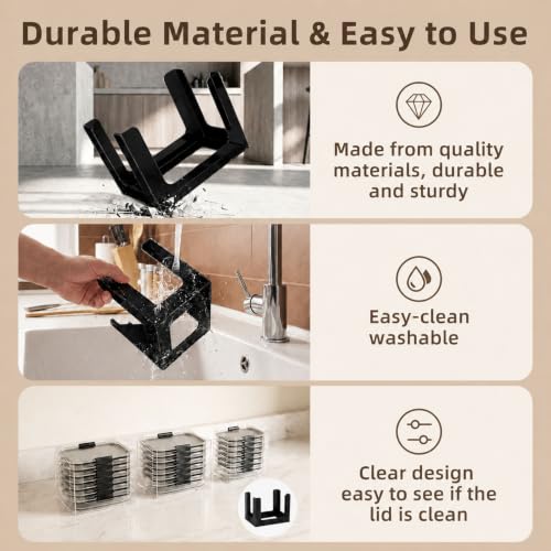 Image of Lid Organizer for Rubbermaid Brilliance, Fits 0.5, 1.3, 3.2 & 4.7 Cup