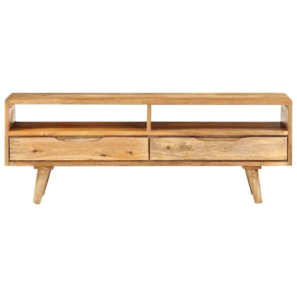 Mobile basso per TV, in legno massiccio, 110 x 30 x 41 cm, colore