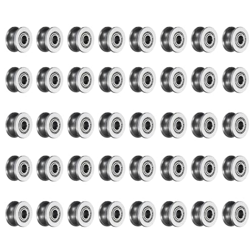 Rodamientos U624ZZ ABEC3 con ranura en U para guías lineales sin fricción pack de 40
