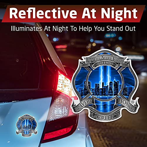 Collectible Firefighter Decals (4In), Share Your Support With Our 911 Firefighter Blue Skies We Will Never Forget Stickers For Your Home, Car, Cases And More, Souvenir Gifts For Firefighter #TOP1