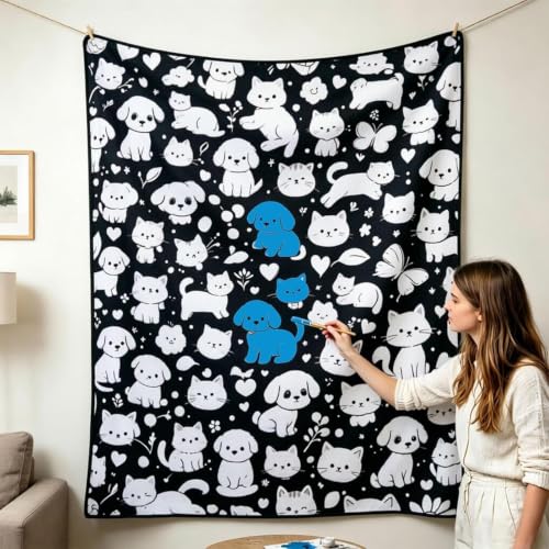 Couverture de coloriage réutilisable 130x150 cm plaid DIY