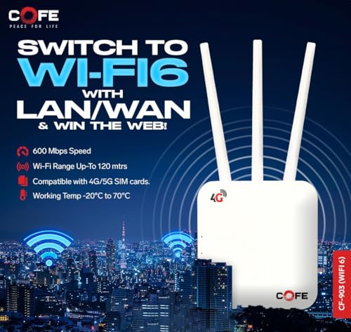 Image of COFE CF-4G 903 4G SIM Router | 300Mbps | All SIM Compatible | Plug & Play | DVR /NVR Support