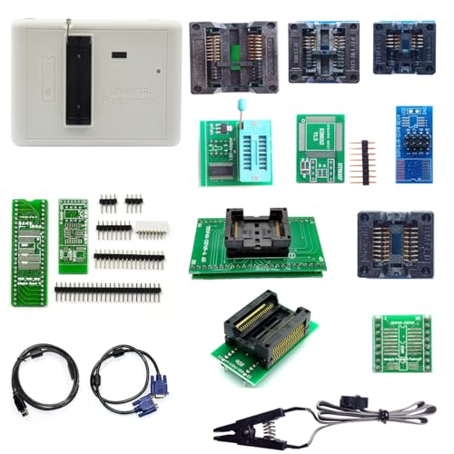 RT809H Programmer 10 Adapters EMMC-Nand Flash Extremely Fast Universal Chip Programmer Kit IC eprom Adapters with Cables ISP Cables TSOP48 TSOP56 CAR/DVD/TV by MORIENZI - Used condition - US$195.32