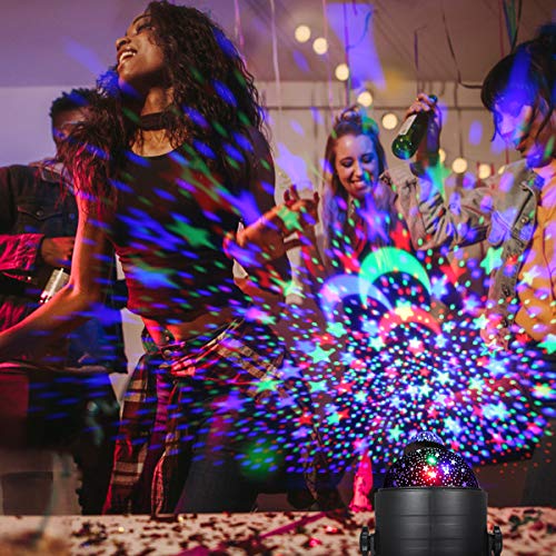 Andoer Luz de esfera de discoteca alimentada por USB com controle remoto 6 cores Luzes de festa BT M