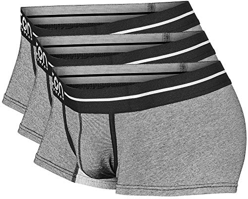 Icon Basewear Low Rise Boxer Briefs Underwear Trunks Three-Pack Tagless No Ride Up