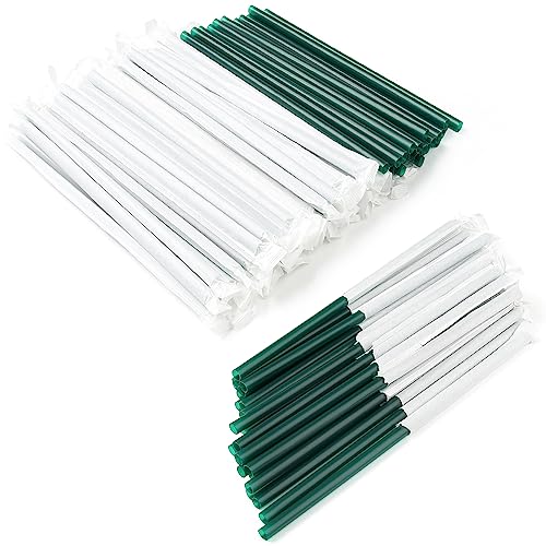 Pitillos Plásticos Verdes 10.23 in Largos 100 Unidades miniatura 1