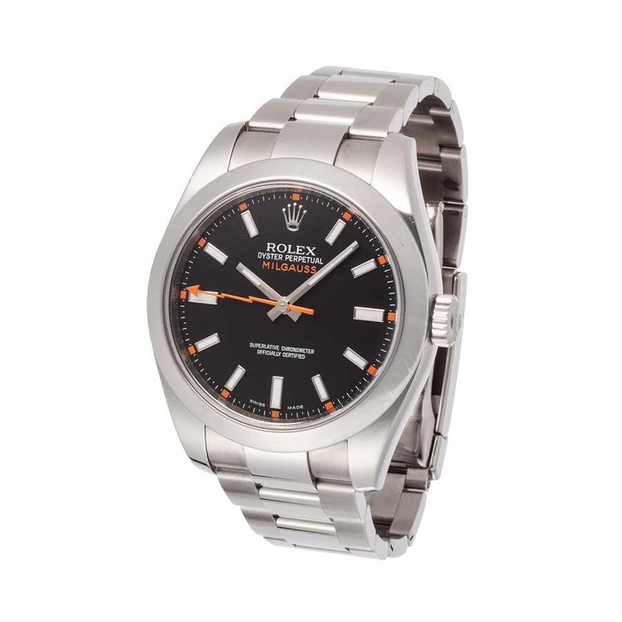 Rolex Milgauss 116400 Black Men's Watch, Bracelet Type