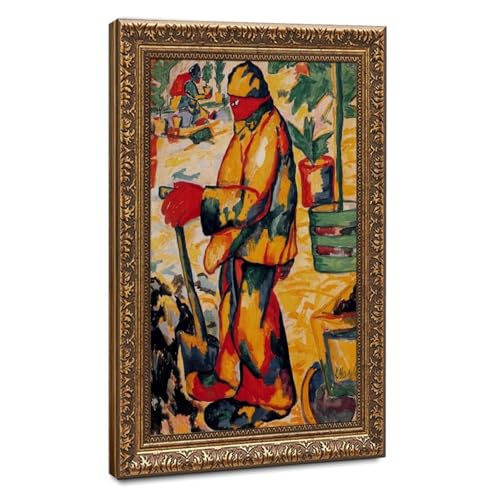 Toile Malevich Le Jardinier avec cadre haut de gamme pour grand salon
