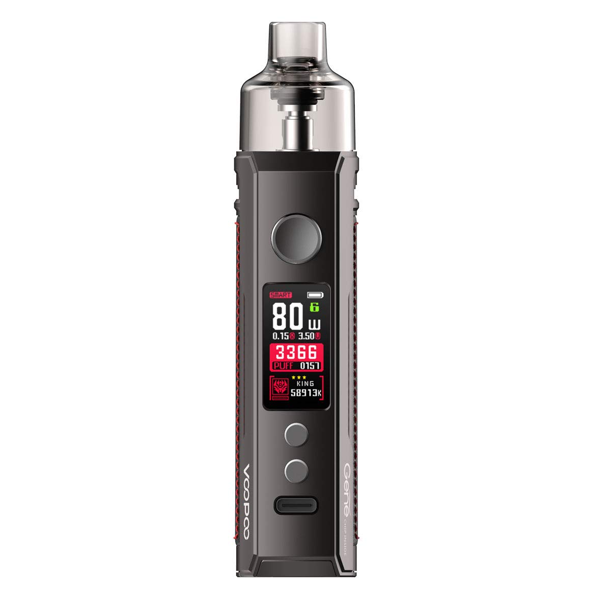 VOOPOO Drag X Mod Pod Vape 80W Airflow System E Cigarette PnP Coils TPD  Version Not Included Batteries