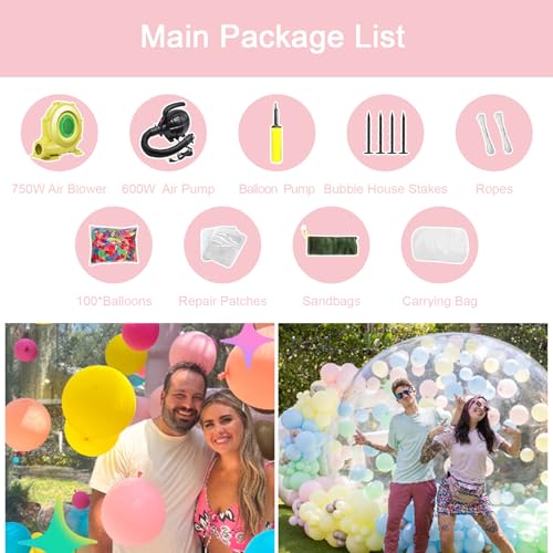 Opblaasbare Clear Huis Opblaasbare Bubble Camping Tent Waterdichte Dome Camping Cabine Commerciële Grade PVC Bubble Huis met Blower&Pump - Afbeelding 6