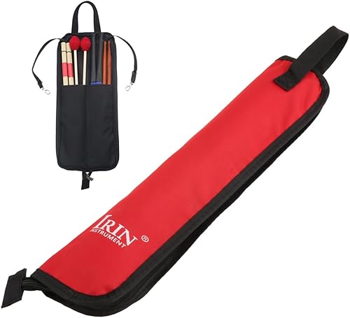 Miniatura 8 de Fiozinx Bolsa para baquetas, baquetas, soporte para baquetas, percusión, bolsa Oxford, regalo para bateristas, principiantes en banda (azul)