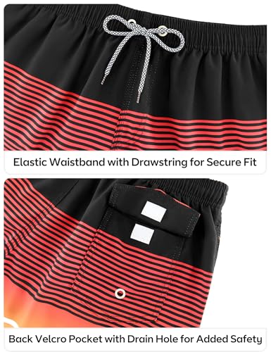 Image of APTRO Men's Swim Trunks with Compression Liner 5 Inch Bathing Suit Beach Swimsuits