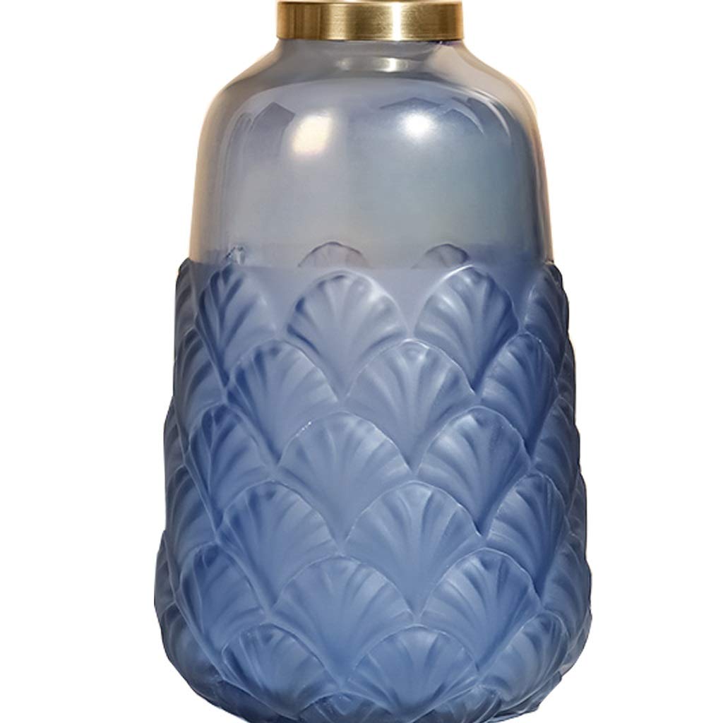 Vase créatif bleu pour composition florale et ambiance de salon cosy