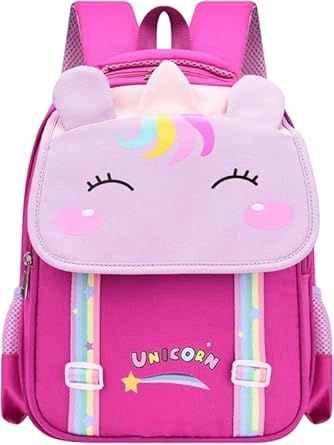 Mochila Escolar Infantil Unicórnio e Dinossauro, menino menina, Design Divertido ensino fundamental