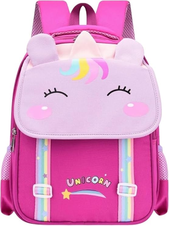 Mochila Escolar Infantil Unicórnio e Dinossauro, menino menina, Design Divertido ensino fundamental